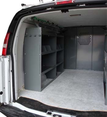 Set of 2 Shelving Units, Basic Full Size Van Package. - Click Image to Close