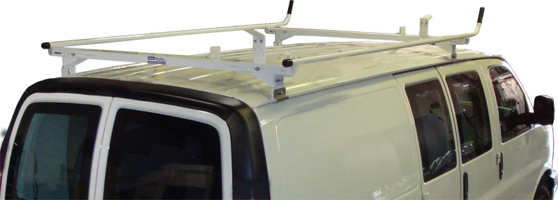 Aluminum Ladder Rack for Full Size Chevy Express - Base Model - Click Image to Close