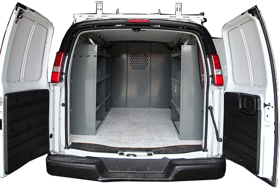 Shelving Package for Full Size Van - 2+1 unit with Door Kit - Click Image to Close