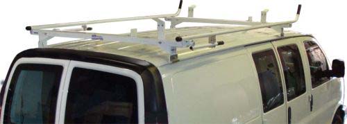 Aluminum Ladder Rack for Full Size GMC Savana - Double Lock Down - Click Image to Close
