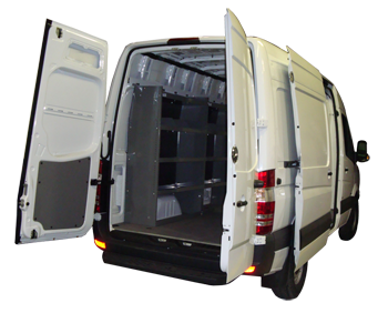 Set of 2 Sprinter Van Shelving Storage Package - Click Image to Close