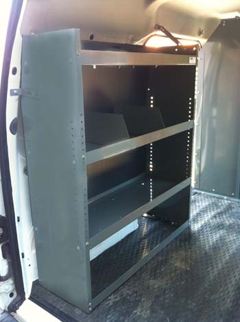 Ford Transit Connect Shelving Storage Unit 38"L x 44"H x13"H - Click Image to Close